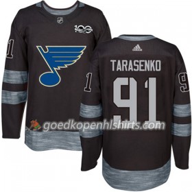 St. Louis Blues Vladimir Tarasenko 91 1917-2017 100th Anniversary Adidas Zwart Authentic Shirt - Mannen